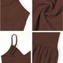 Women's Spaghetti Strap V Neck Dress Tiered Pleated Casual Beach Sundress (M)