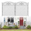 5 Panels No Dig Decorative Garden Fence 32 in(H) x 23.6 ft(L), Rustproof Metal Fence Borders for Dogs Outside, Dog Fence Outdoor for Yard, Garden Fencing Animal Barrier for Patio Landscape Flower Bed