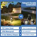 6 Pack Solar Lights Outdoor Waterproof IP65,Warm White Light,2 Lighting Modes,Solar Powered Spotlights for Yard Garden Solar Spot Lights for Flag Landscape Auto On/Off