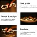 COB LED Strip Lights DC 12V LED Lights Flexible Super Bright LED Strips, 9W/m 2x16.4FT Warm White 3000K CRI 90+,480LEDs/m High Density Uniform Light for Home Room Decor