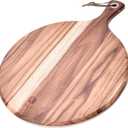 BILL.F Acacia Wood Pizza Peel,10" Cutting Board, Cheese Paddle Board, Bread and Crackers Platter for Serving and Minor Food Prepare with Handle - 14x 10 x 0.5 Inch