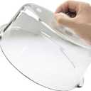 Glass Microwave Splatter Cover for Food Tall Microwave Cover with Ceramic Knob 100% Food Safe 9.5in Plate Splatter Guard Lid With Vent Hole BPA Free Dishwasher Safe