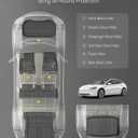 3W Tesla Model 3 Floor Mats 2026 2025 2024 with Metal Pedal, Full Set with Cargo Liner, Highland All Weather Custom Fit Rear Trunk Mat Accessories Black