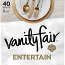 Vanity Fair Entertain Paper Napkins, 40 Count, Disposable Napkins Made For Entertaining And Events