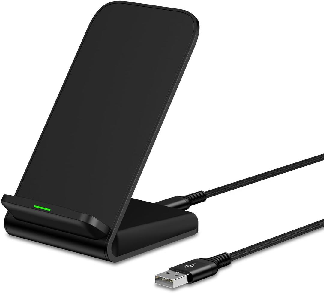 Wireless Charger Samsung Fast Charging Stand for Samsung Galaxy S25 S24 Ultra S24+ S24 S23 FE S22 S21 S20 S10, 15W Android Phone Wireless Charger Stand for Pixel 9 Pro XL Fold 8a 7 Pro, iPhone 16 15 (Black)