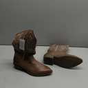 mysoft Women's Western Cowboy Boots Embroidered Mid-Calf Pointed Toe Cowgirl Boot, 7