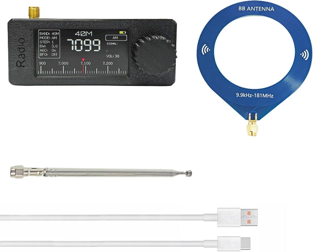 Si4732 Mini Radio Pocket Shortwave Radio Receiver V2.23 | AM/ FM/ LSB/ USB All Band Receiver for Outdoor Adventures, Travel, and Daily Use (Built-in Headphone Amplifier)