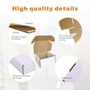 100 Pack 4x4x2'' Small Shipping Boxes, Corrugated Cardboard Mailers for Business, White (CM442-100)