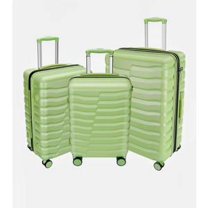 Lightweight Luggage with Spinner Wheels & YKK Zipper, 3-Piece Travel Suitcase ABS+PC Hardshell Luggage Set with TSA Lock, Light Avocado Green (20+24+28 inch)