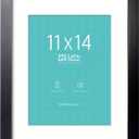LaVie Home 11x14 Picture Frame, 11 x 14 Frame Display Pictures 8x10 with Mat or 11x14 Without Mat, Stable and Sturdy Black Frame and Polished Plexiglass, Horizontal and Vertical Format of The Walls