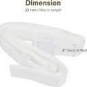 2 x White Strap for Twin Beds/Twin to King Bed Strap/Twin Bed Connector/Twin Bed Joiner for Converting Twin to King or Twin XL to King 33ft Long Bed Connector Strap with Adjustable Buckle