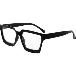 Eyekepper Bifocal Reading Glasses Women - Stylish Bifocal Readers Clear Lens Oversize Frame