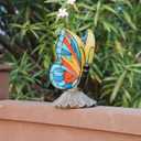 Rezpuao Solar Butterfly Garden Statues,Butterfly Decor for Outdoor,Resin Colorful Butterflies Figurine with Solar Light for Patio,Balcony,Yard,Lawn Ornament,Perfect Garden Gift