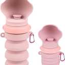 Collapsible Dog Water Bottne,Pet Travel Squeeze Bottles for Travel,Food Grade Silicone, to Go Puppy Essentials, Hiking Camping Trip Accessories(Pink)