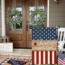 4 x Baccessor Patriotic 4th of July Garden Flag 12.5 x 18 Inch Double Sided Burlap One Nation Under God Memorial Day Independence Day Small Yard Flag Holiday Seasonal Farmhouse Outdoor Outside Decoration