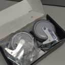 1" Low Profile Casters Wheels for Furniture Small casters Soft Rubber Caster Swivel with Locking Top Plate Castors 110 Lbs Load Capacity Casters Set of 4 Rolling Smooth (2 with Brake and 2 Without)