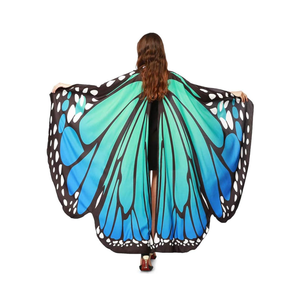 DCUTERQ Butterfly Wings for Women Halloween Costume Butterfly Shawl Fairy Ladies Cape Nymph Pixie Costume Accessory