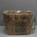 Toilet Paper Storage, Water Hyacinth Bathroom Toilet Paper Basket for Storage, Toilet Paper Holder Wicker Basket for 6 Mage Rolls, Bathroom Accessories Organizer