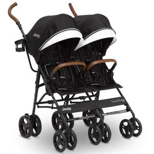 Jeep PowerGlyde Plus Side x Side Double Stroller by Delta Children, Black Jeep PowerGlyde Plus Side x Side Double Stroller by Delta Children, Black