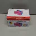 IDAODAN Electric Balloon Pump, Portable Electric Balloon Blower Machine Balloon Air Pump Dual Nozzle Rose Red 110V 600W Balloon Inflator for Party Decorations