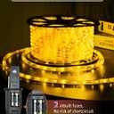 Coroor 100ft 1080 LED Rope Lights Christmas Outdoor Waterproof, Flexible Connectable Tube Lights with 8 Modes, String Lights Decorative Lighting for Garden Patio Tree Bedroom Xmas Decor(Warm White)