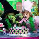 2 x Witch Birthday Party Decorations Pink and Green Witch Theme Happy Birthday Party Supplies