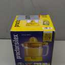 Proctor Silex Alex's Lemonade Stand Electric Citrus Juicer Machine, Large 34 oz. Pitcher, Pressure Activated, for Lemons, Limes and Oranges, 34 oz, Includes 2 Reamers & Recipe Book, Yellow (66341)