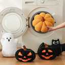 YRXRUS Pumpkin Pillows, Halloween Pumpkin Throw Pillows, Off White Shaped Pillow for Fall Room Decor Gifts, Teddy Fleece Cute 6x12 Inches Halloween Pillow, Accent Fall Pillows (Large (Pack of 1))