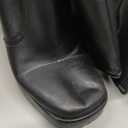 Women's Knee High Riding Boots Chunky Heel Wide Calf Motorcycle Boots with Side Zipper 7.5