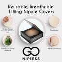 Go Nipless Pasties Nipple Covers for Women with Lift Size A-D | Reusable, Adhesive Bra Push Up | Lifting Nipple Covers for Backless Outfits & Strapless Dresses | Sticky Bra Lift for Natural Push Up