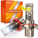 SEALIGHT H13/9008 LED Light Bulbs, 10X Super Brighter, 1:1 Halogen Size, 6500K Cool White, 70,000Hrs Long Service Life with Cooling Fan, Plug and Play, Pack of 2