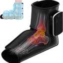 Portable Air Compression Ankle and Foot Massager with Heat for Pain Relief and Circulation, Smart Timer, Cordless Foot Massager for Neuropathy, Gifts for Mom Dad Men Women (Size 6 to 10,1PC)