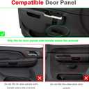 22818465 Front Left Driver Side Armrest Repair Kit with Metal Bracket, Compatible with Chevy Silverado/GMC Sierra 1500 2500HD 3500HD 2010-2014, Fit Door Panel with Handle Below Armrest, Black