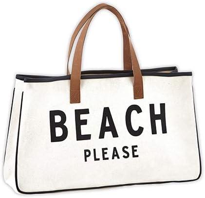 Weekend Vibes Canvas Tote Bag, Beach Bag, Beach Tote, Carry Bag by Santa Barbara Design Studio (Beach Please)