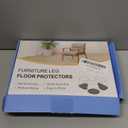 Ansible 24 Pcs Chair Leg Floor Protectors Square, Silicone Felt Furniture Leg Pads Caps Covers for Hardwood Floors (Fit:1-1/16" to 1-5/8") (Clear)