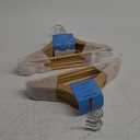 SONGMICS Kids Wooden Hangers 10 Pack, Solid Wood Baby Hangers, Children's Coat Hangers with Pants Bar, Shoulder Notches, Swivel Hooks, 12.6 x 7.5 Inches, Natural and Silver UCRW06NL