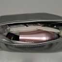 DAN Technology Hair Styling Set, Including Travel Hair Dryer, Mini Flat Iron, and Travel Curling Iron with European Plug, Dual Voltage, Portable Storage Bag, Pink