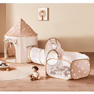 Tiny Land Kids Play Tent with Tunnel, Pop Up Play Tent with Ball Pits for Toddlers, Baby Tent with Carry Bag, Toddler Tents Indoor