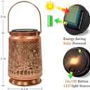 Butterfly Solar Lanterns Outdoor Waterproof, Valentines Day Birthday Retirement Gifts for Women Mom Grandma, Hanging Solar Lantern Garden Decor for Outside Yard Patio Garden Decorations