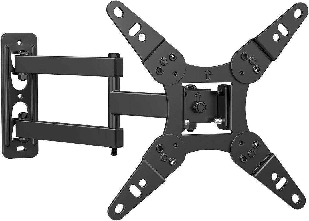 32+ 40 inch Full Motion TV Wall Mount for 13-43" TVs & Monitor, 360 Rotating Small TV Mount Bracket, Articulating Swivel Tilting Extension, Max VESA 200x200mm, Single Studs, 55 lbs