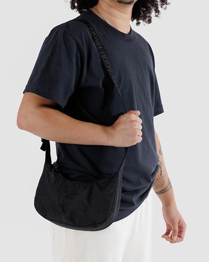BAGGU Small Nylon Crescent Bag - Black 37''