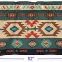 Green Southwest Tribal Navajo Aztec Fancy Abstract Geometric Ethnic Hipster Window Curtain Valance Blackout for Decorative Privacy Rod Pocket 52 X 16 Inches