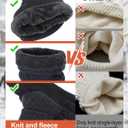 MEWTOGO Thick Fleece Winter Warmer Breathable Beanie Neck Gaiter Touchscreen Gloves Set for Women Gifts, 2 Sets (Black)