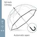 ShedRain Bubble Clear Umbrella, Auto Open, See-Through, Rain & Windproof, for Weddings, Proms and Events