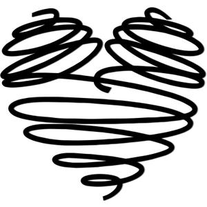 YATEASLU Heart Wall Decor, Continuous Line Art Metal Heart Sign, Abstract Metal Wall Art for Bedroom, Gift for Valentine's Day, Christmas and Other HolidaysSymbol of Everlasting Love