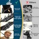 Crazy Felix No Pull Martingale Collar for Large Medium Small Dog Pitbull German Shepherd Doberman, Dog Collar Anti Pull with Buckle for Training Walking (Black, M/L-Neck 15-17", 1" Wide)