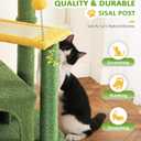 Made4Pets Cat Tree, Small Cat Tower for Indoors Cats, Cute Wood Kitty Condo with Scratching Post and Pad, 29" Multi-Level Modern Activity Climbing Furniture for Small and Medium Cats, Green