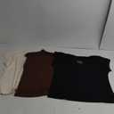 Huukeay 3 Pack Slim Fitted T Shirts for Women Short Sleeve Crew Neck Tops Women Under Shirts Stretchy Basic Tees, Large