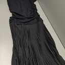 Bbonlinedress Black Formal Long Wedding Guest Pleated Dress Maxi Prom One Shoulder Cocktail Bridesmaid Evening Party Fall Dresses Black L