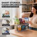 ClearSpace Stackable Storage Bins, Front Pantry Organizer, Large, 8 Pack